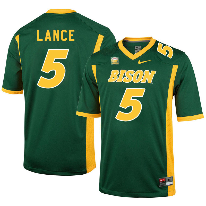 Men #5 Trey Lance North Dakota State Bison College Football Jerseys Sale-Green